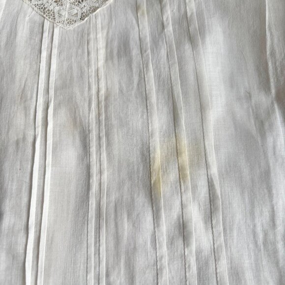 Antique Edwardian White Lacey Cotton Shirtwaist Blouse Bodice - Picture 10 of 16